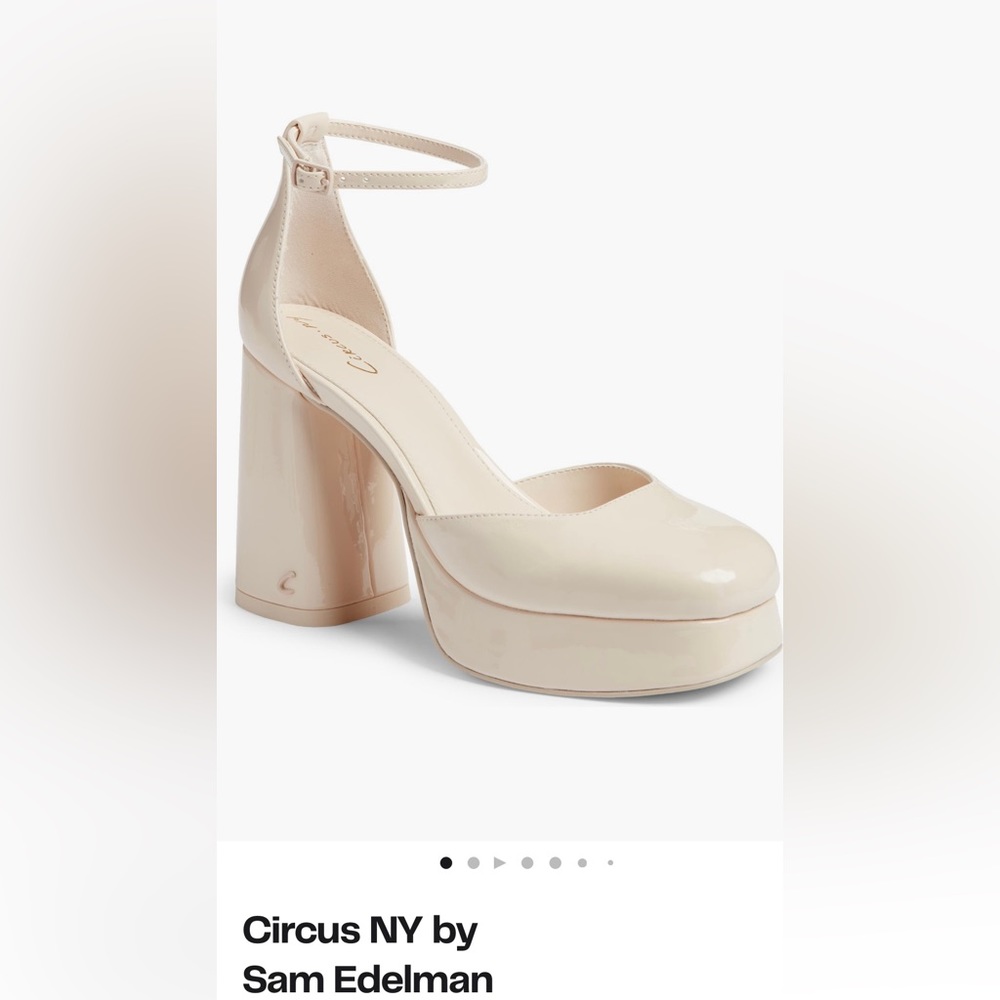 Sam Edelman Cream Platform Heels